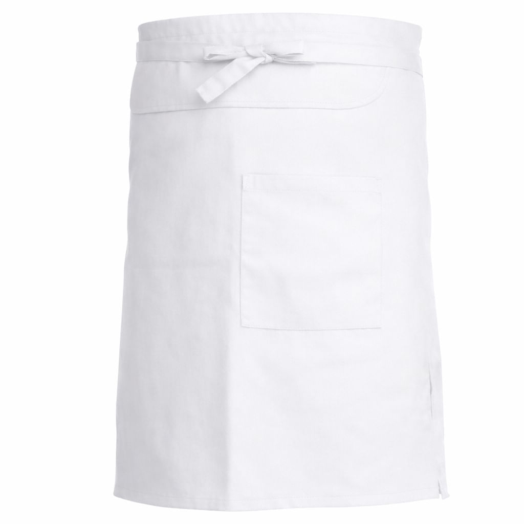 [MA22501-CL] MANDIL GABARDINA (BLANCO, Con Logo)
