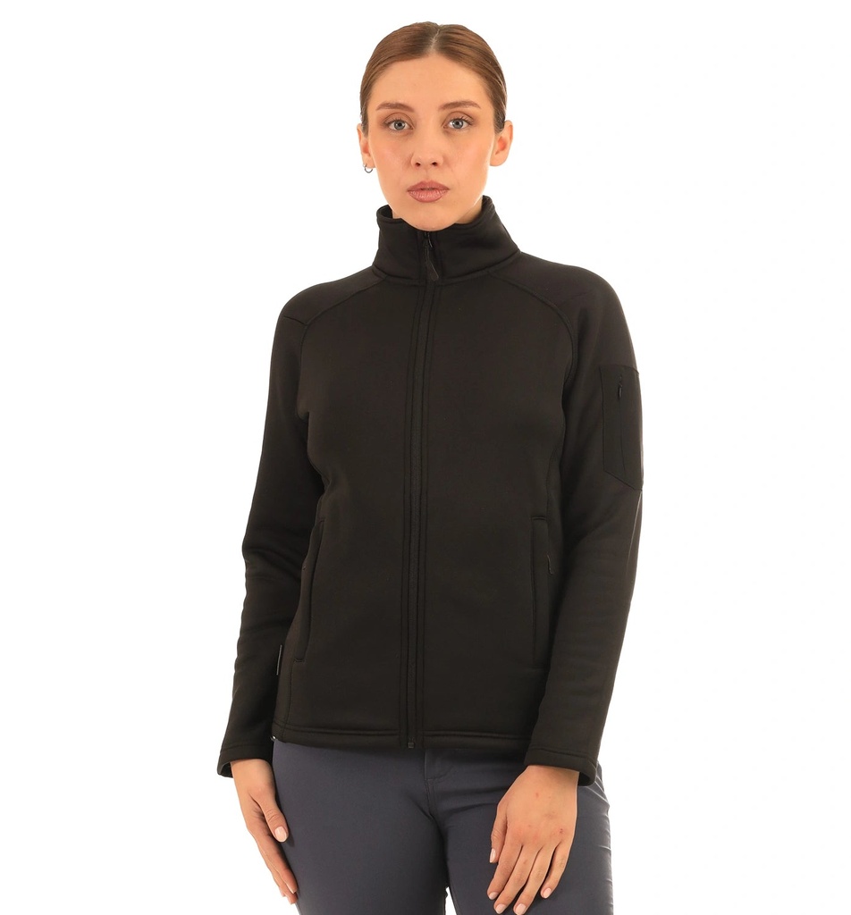 [OXPIEF0190002-CL] POLAR FULL ZIP EDNA MUJER (NEGRO, S, Con Logo)