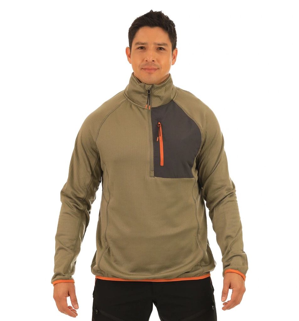 [OXPIEM0180002-CL] POLAR MEDIO ZIP MARLIN HOMBRE (NEGRO, S, Con Logo)