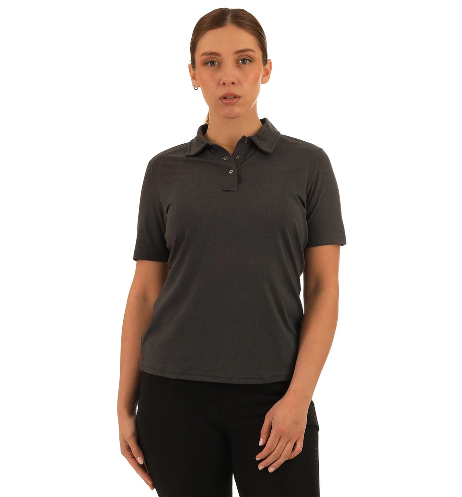 [OXPIDF0030202-CL] POLERA MUJER MANGA CORTA OX. LIZA (GRIS OSCURO, S, Con Logo)