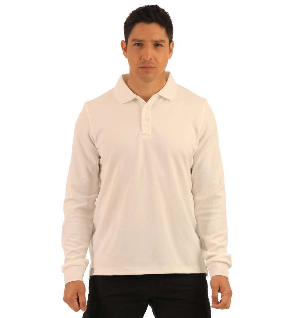 [OXPIDM0133402-CL] POLERA UV COOLING KUPOL HOMBRE (BLANCO, S, Con Logo)