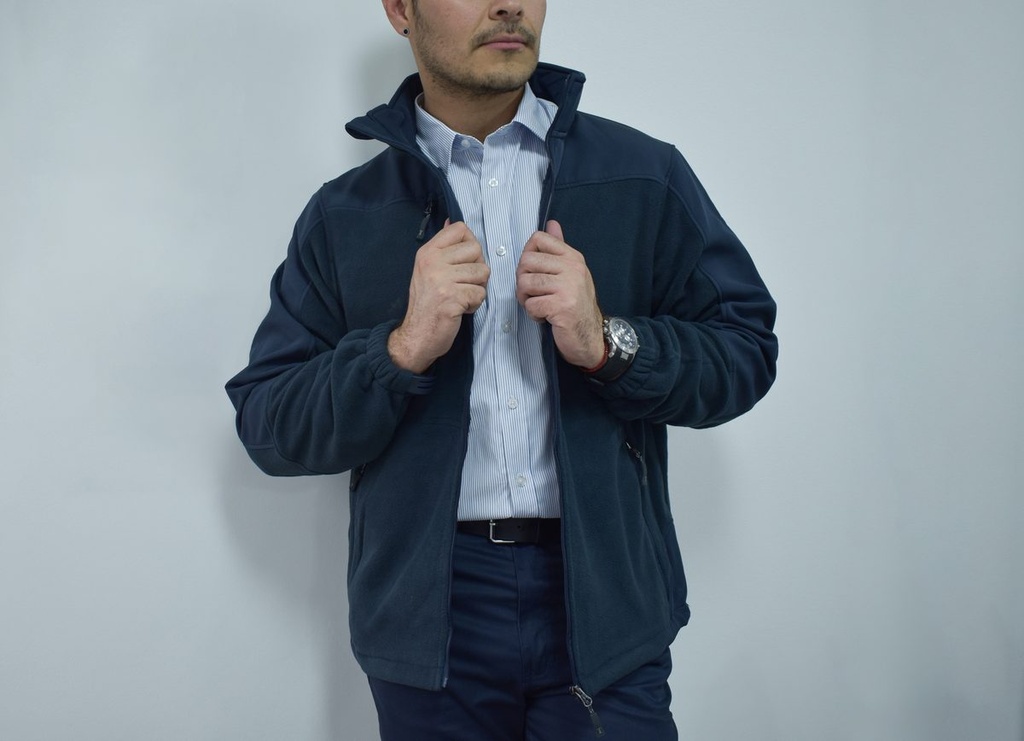 [T3139045-CL] MICROPOLAR NAVIGATOR MANGA LARGA HOMBRE (AZUL, S, Con Logo)