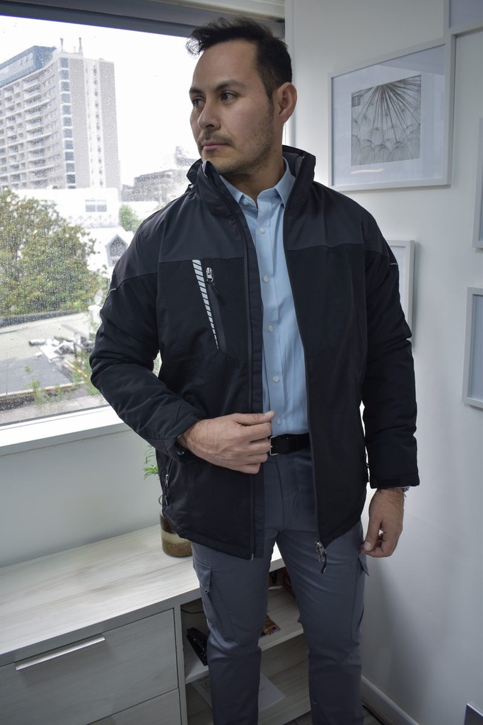 [TX-766-16-CL] PARKA FIX OREGON TÉRMICA MANGA LARGA MUJER (AZUL, S, Con Logo)