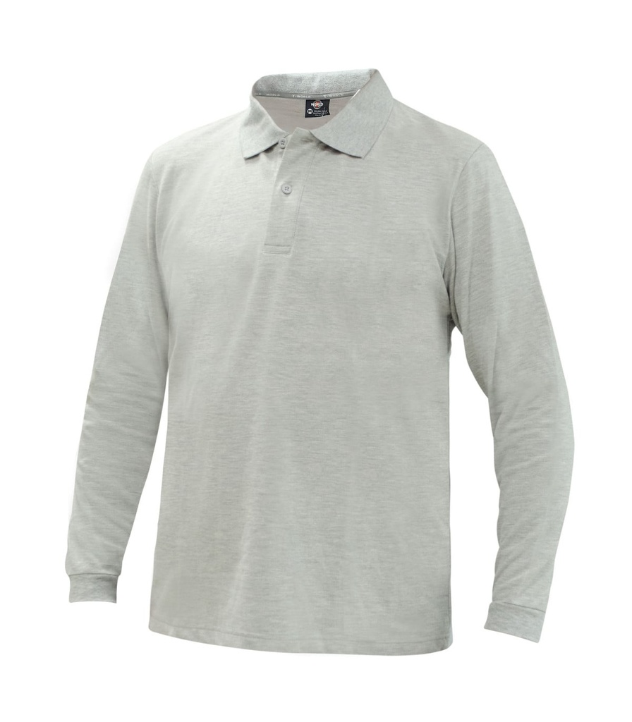 [T02346045-CL] POLERA CONFORT SPANDEX M/L HOMBRE (AZUL, S, Con Logo)