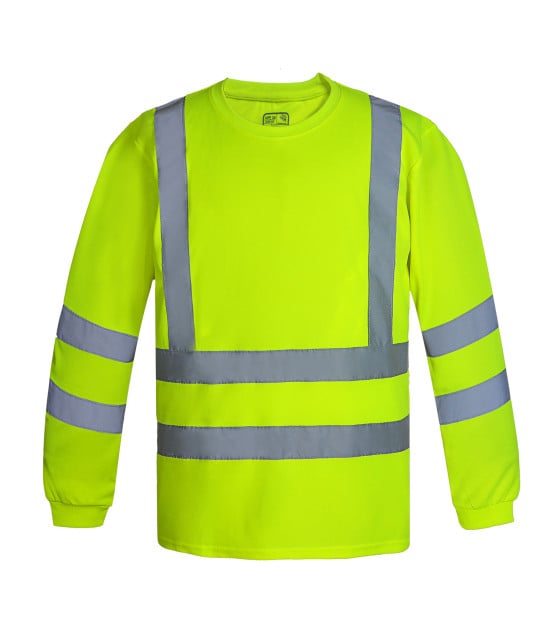 [T21073055-CL] POLERA DRYFIT CUELLO REDONDO REFLECTIVO (AMARILLO FLUOR, S, Con Logo)