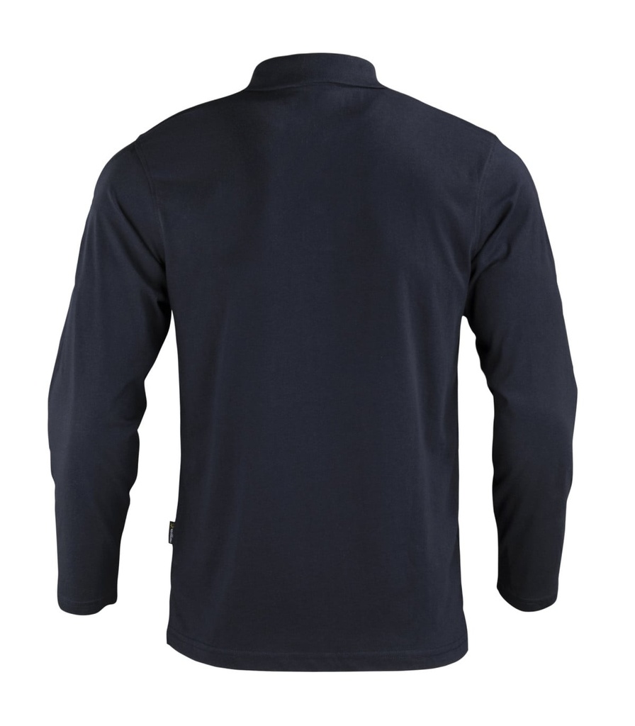 [T02306045-CL] POLERA POLO SMOOTH M/L HOMBRE CUELLO REDONDO (AZUL, S, Con Logo)