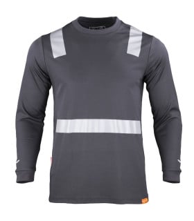 POLERA HIBRIDA CON CINTA REFLECTIVA MANGA LARGA HOMBRE