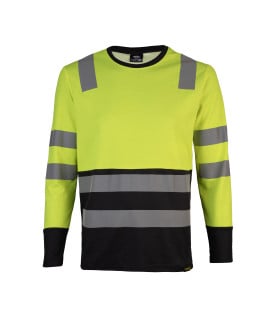 POLERA HIBRIDA HI-VIS BI COLOR MANGA LARGA HOMBRE