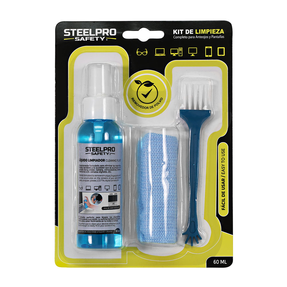 KIT LIMPIEZA LENTES Y PANTALLAS STEELPRO
