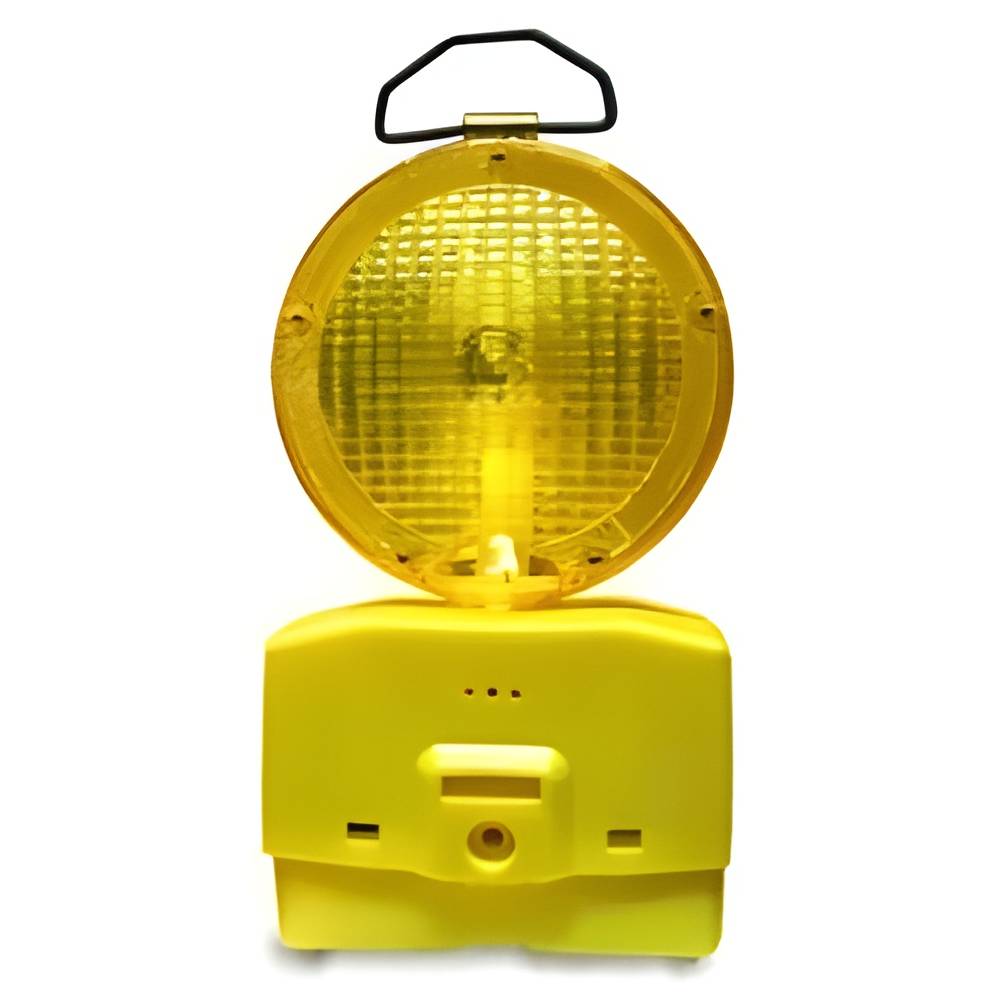 LAMPARA SEÑALIZACION TRAFICO AMARILLO C/BATERIA