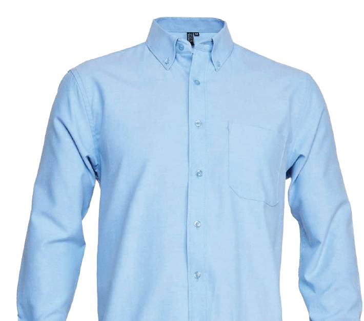 [JNLI01413007-CL] CAMISA OXFORD MANGA LARGA BOLSILLO PEGADO (CELESTE, S, Con Logo)