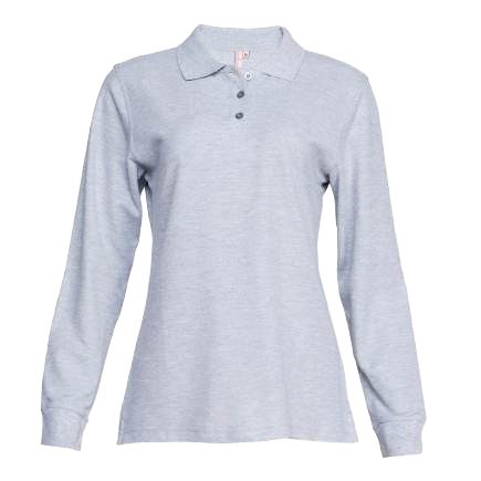 [TX-387-13-CL] POLERA PIQUE T/C 65/35 ML HOMBRE (NEGRO, S, Con Logo)